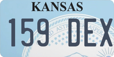 KS license plate 159DEX