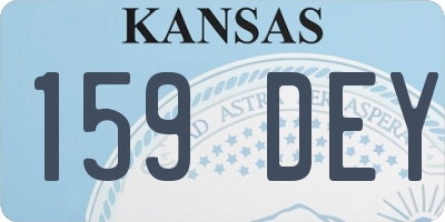 KS license plate 159DEY