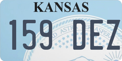 KS license plate 159DEZ