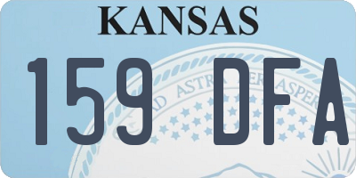 KS license plate 159DFA