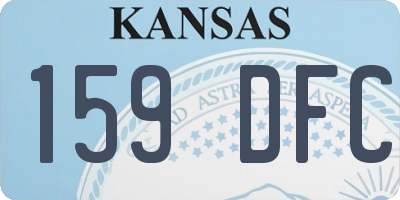 KS license plate 159DFC