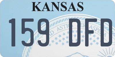 KS license plate 159DFD