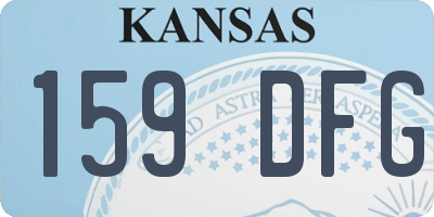 KS license plate 159DFG