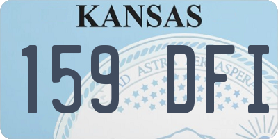 KS license plate 159DFI