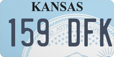 KS license plate 159DFK