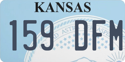 KS license plate 159DFM