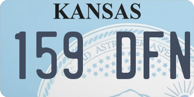 KS license plate 159DFN