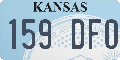 KS license plate 159DFO