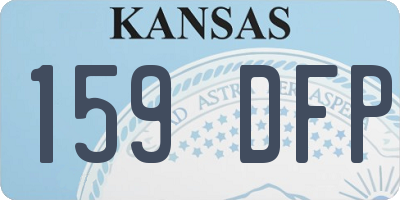 KS license plate 159DFP