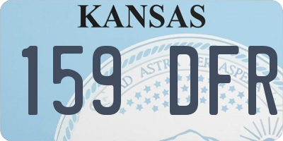 KS license plate 159DFR
