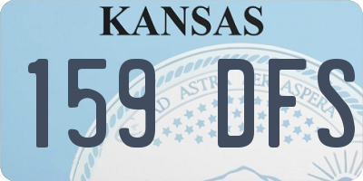 KS license plate 159DFS