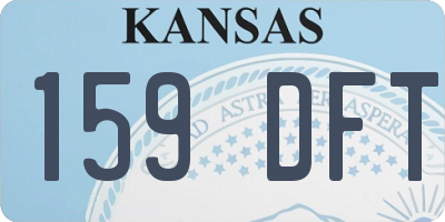 KS license plate 159DFT
