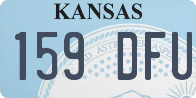 KS license plate 159DFU