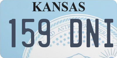 KS license plate 159DNI
