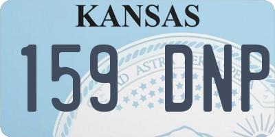 KS license plate 159DNP