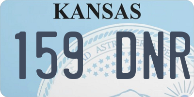 KS license plate 159DNR