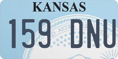 KS license plate 159DNU