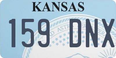 KS license plate 159DNX