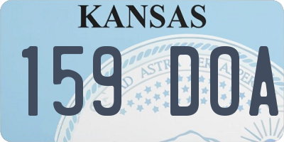 KS license plate 159DOA