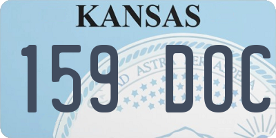 KS license plate 159DOC