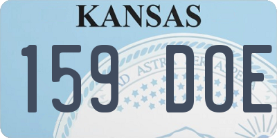 KS license plate 159DOE