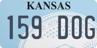 KS license plate 159DOG