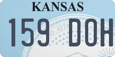 KS license plate 159DOH