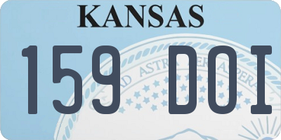 KS license plate 159DOI