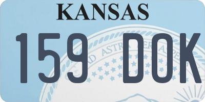 KS license plate 159DOK