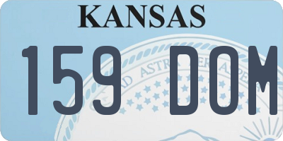KS license plate 159DOM