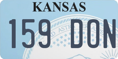 KS license plate 159DON