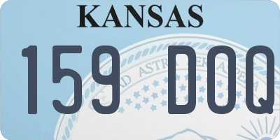 KS license plate 159DOQ