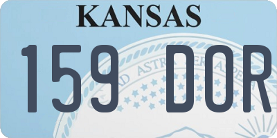 KS license plate 159DOR