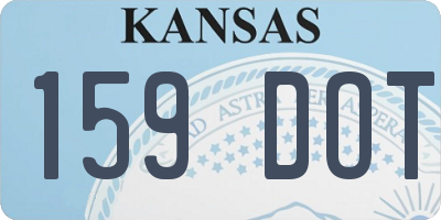 KS license plate 159DOT