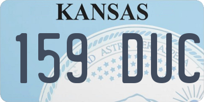 KS license plate 159DUC
