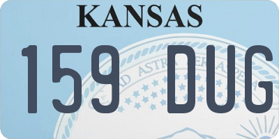 KS license plate 159DUG