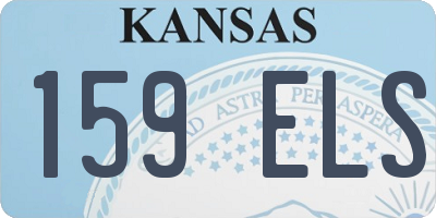 KS license plate 159ELS