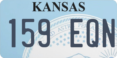 KS license plate 159EQN
