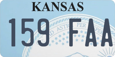 KS license plate 159FAA