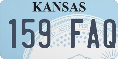 KS license plate 159FAQ