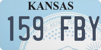 KS license plate 159FBY