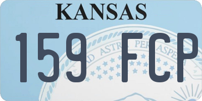 KS license plate 159FCP
