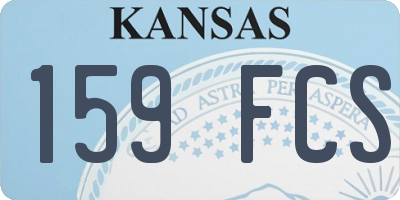 KS license plate 159FCS