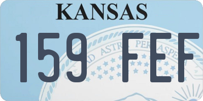 KS license plate 159FEF