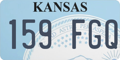 KS license plate 159FGQ