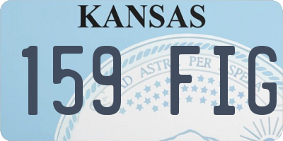 KS license plate 159FIG