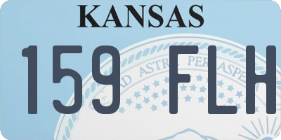 KS license plate 159FLH