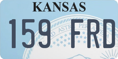 KS license plate 159FRD