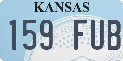 KS license plate 159FUB