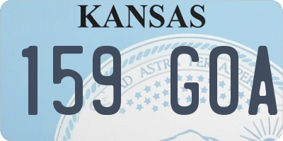KS license plate 159GOA